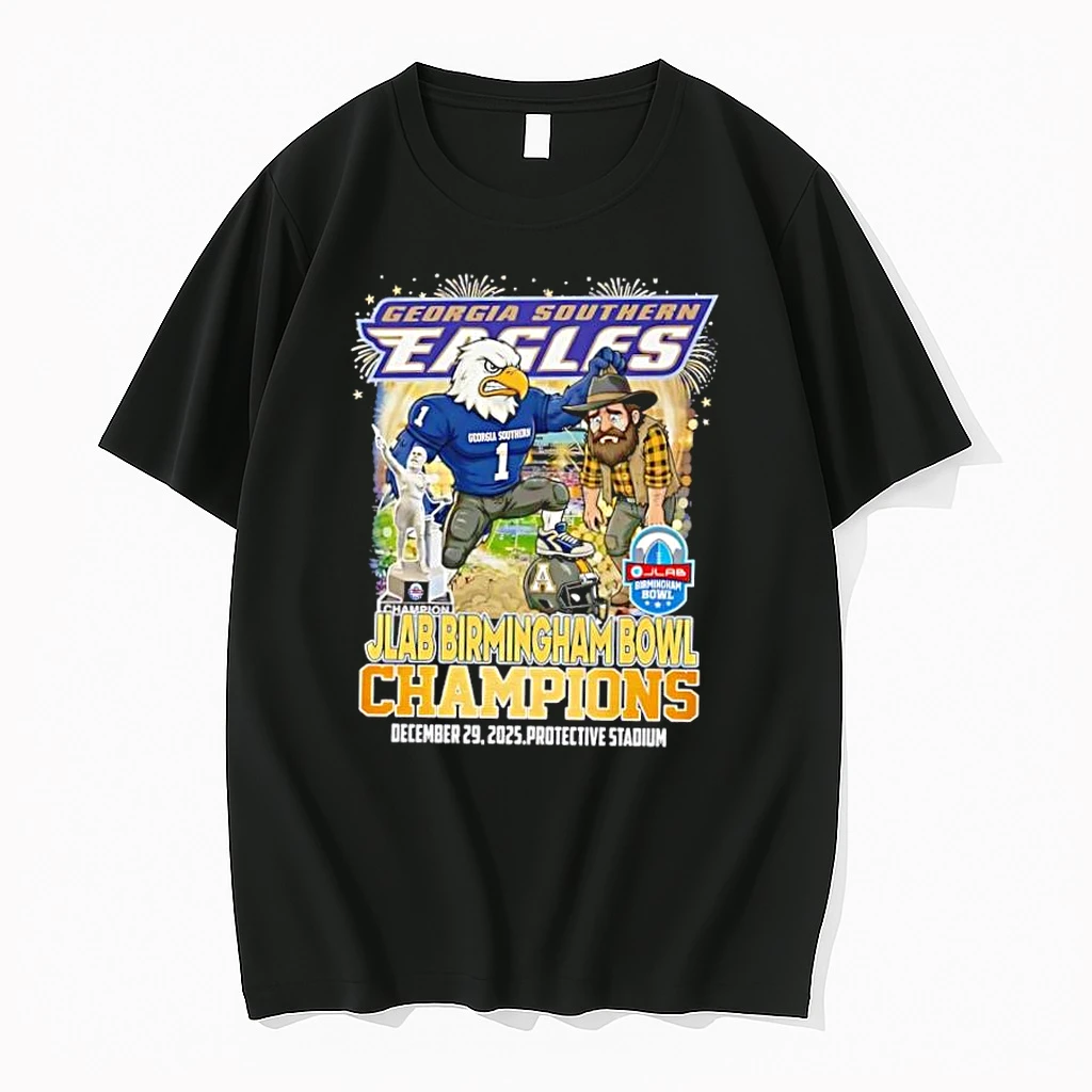 Georgia Southern Eagles Jlab Birmingham Bowl Champions 2025 Shirts