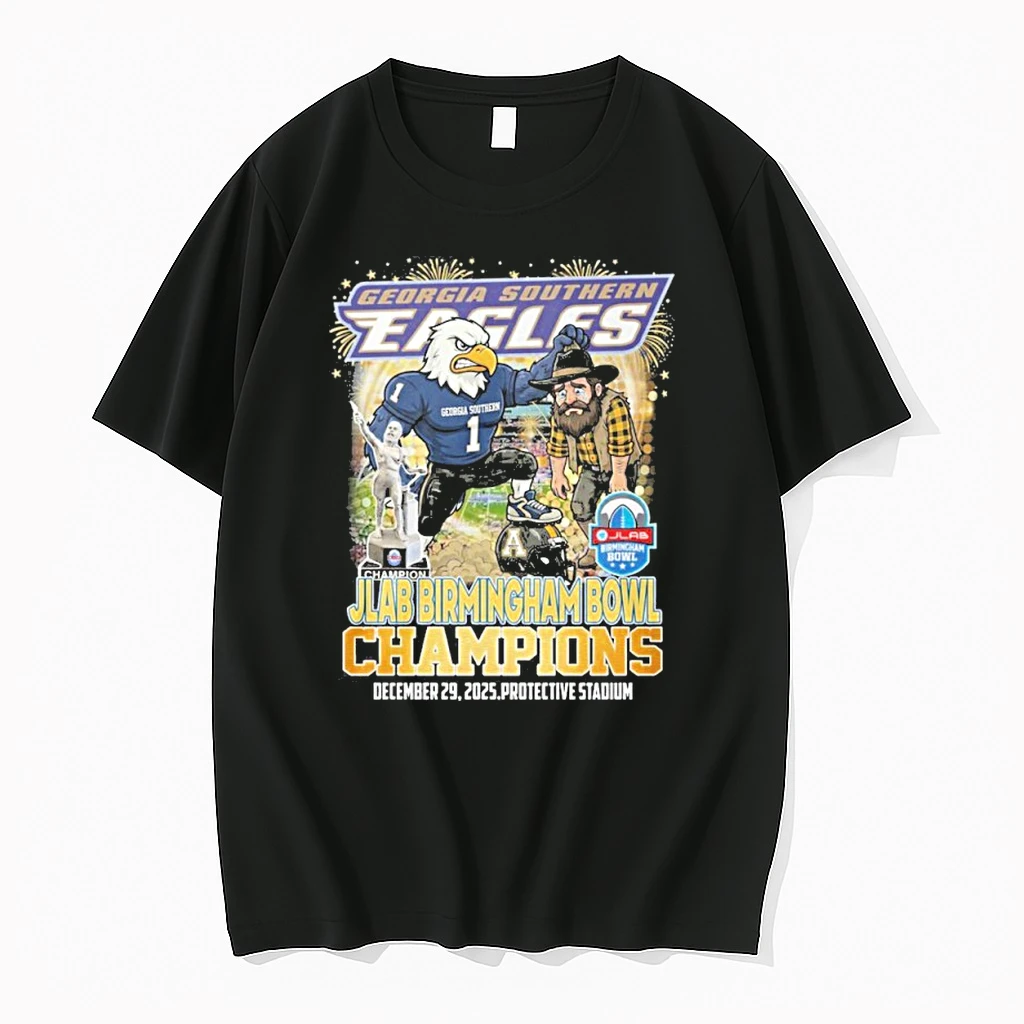 Georgia Southern Eagles Mascot Jlab Birmingham Bowl Champions Shirts