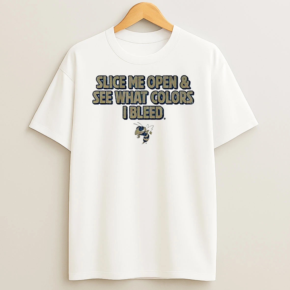 Georgia Tech Yellow Jackets Slice Me Open See What Colors I Bleed Shirts