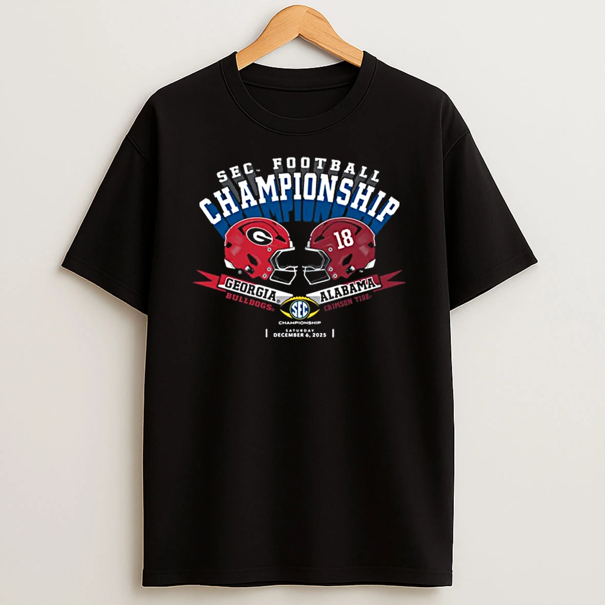 Georgia Vs Alabama Sec Champsionship 2025 Football Black Shirts