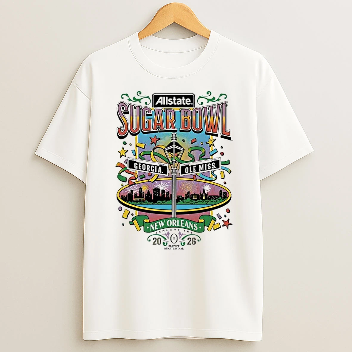 Georgia Vs Ole Miss 2026 Allstate Sugar Bowl Nola Shirts