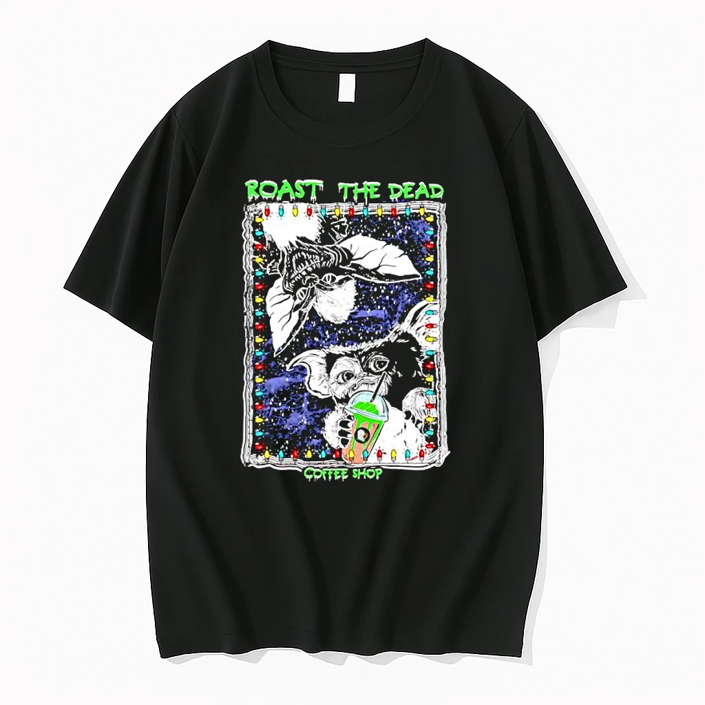 Gizmo Roast The Dead Coffee Shop Christmas Graphic Shirts
