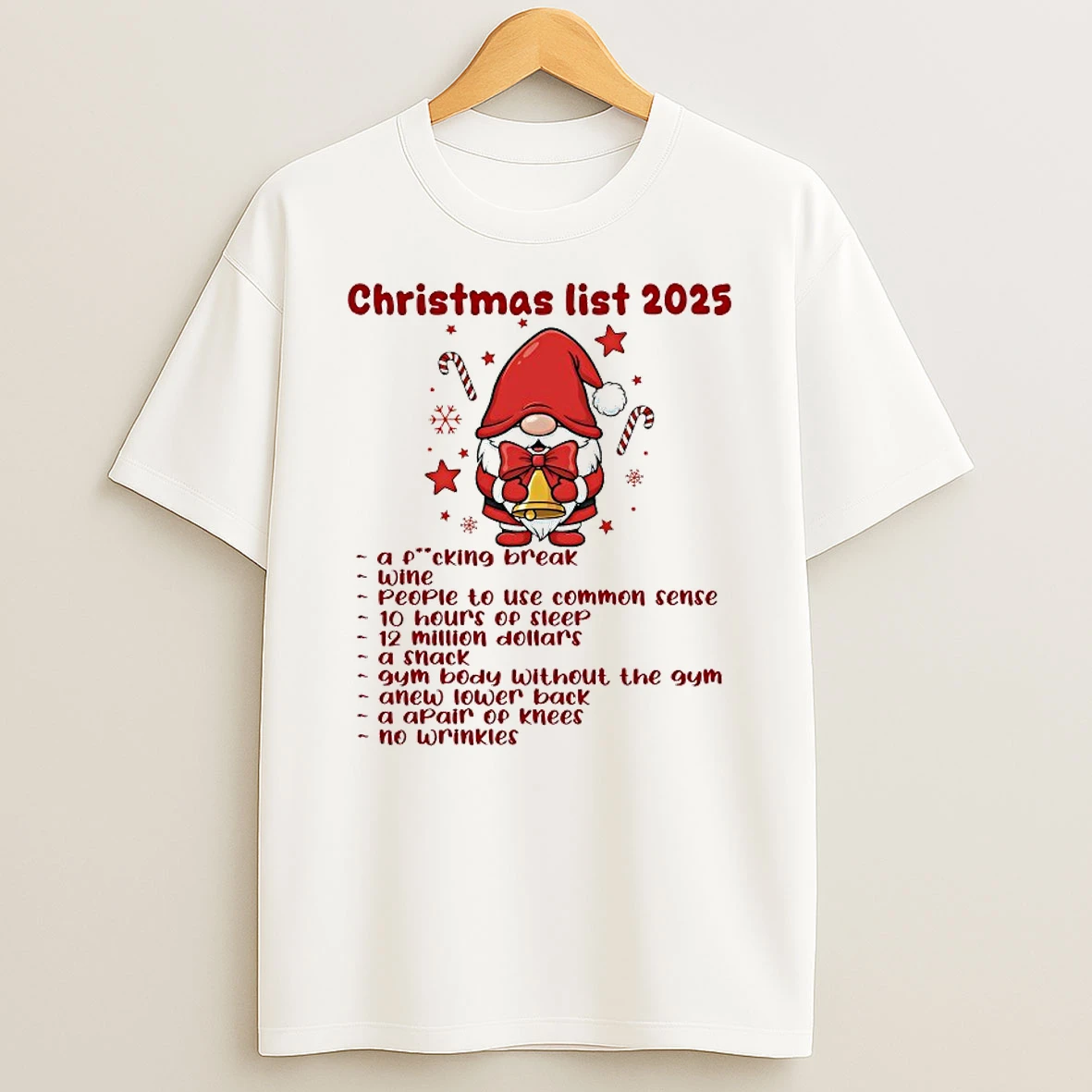 Gnome Christmas List 2025 Shirts