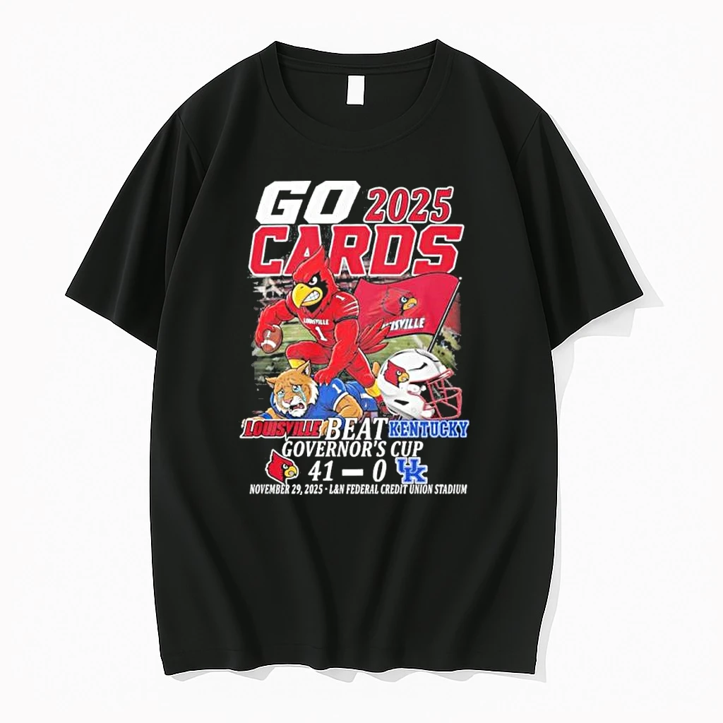 Go Cards Louisville Beat Kentucky Governors Cup Winners Mascot Shirts