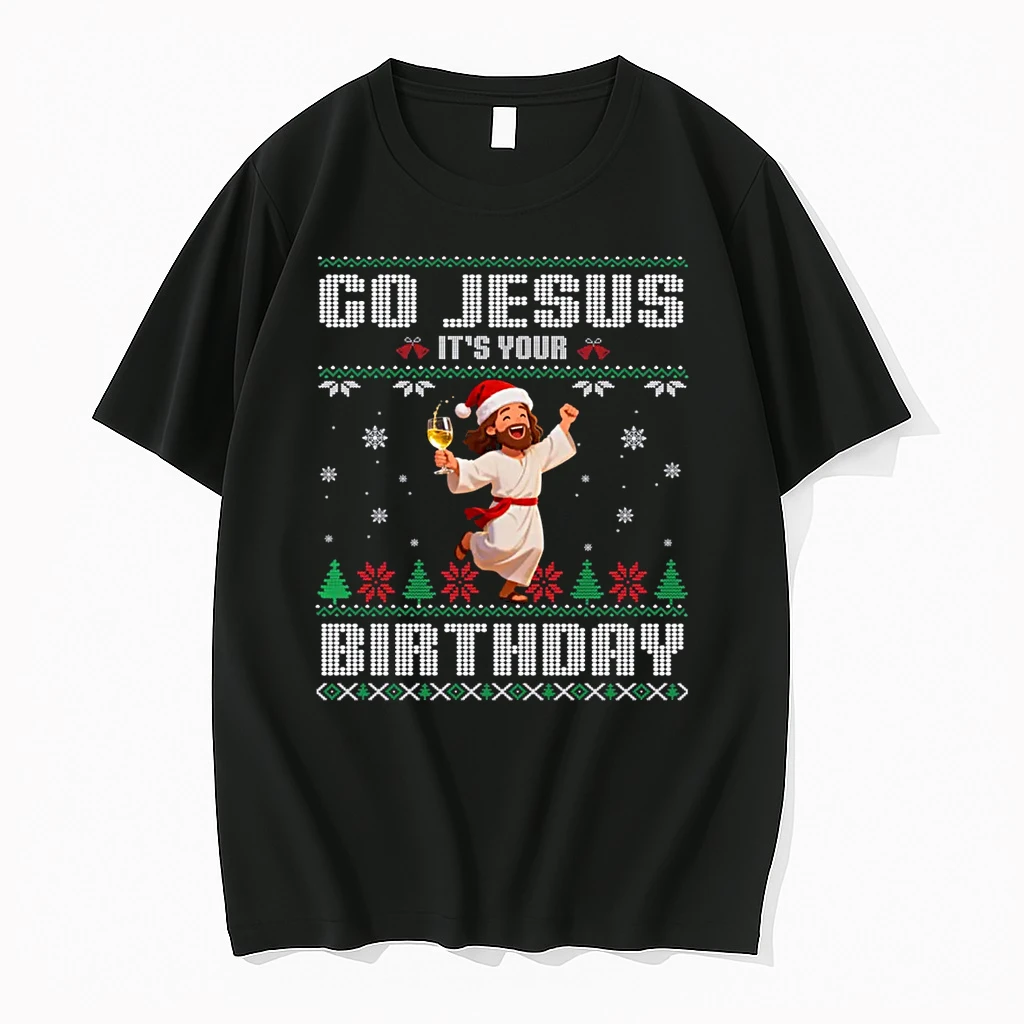Go Jesus Its Your Birthday Ugly Christmas Shirts