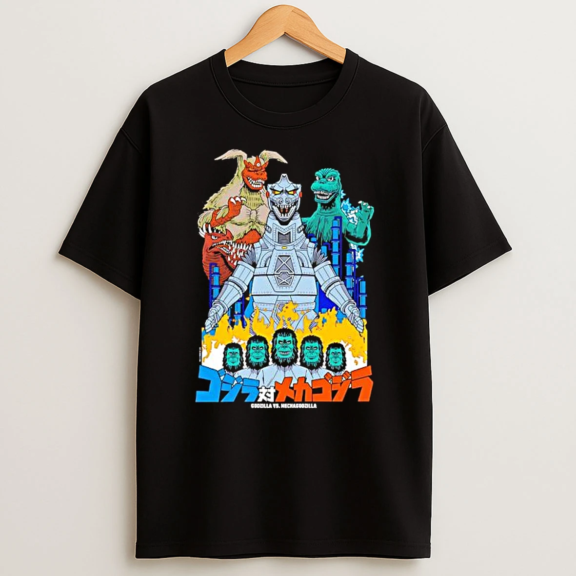 Godzilla Vs Mechagodzilla 1974 Film 20th Anniversary Okinawan Monster God King Caesar Shirts