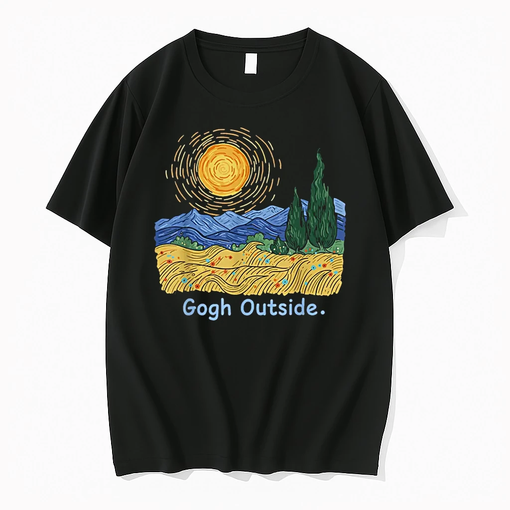 Gogh Outside Starry Night Nature Lover Inspirational Artist Shirts