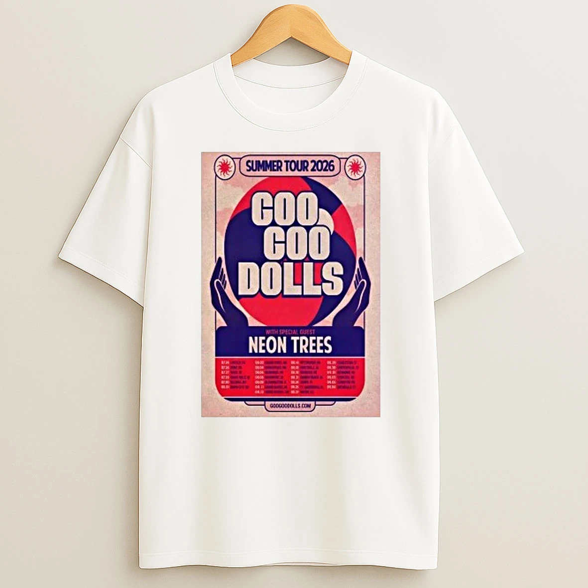 Goo Goo Dolls Summer Tour 2026 Shows Shirts