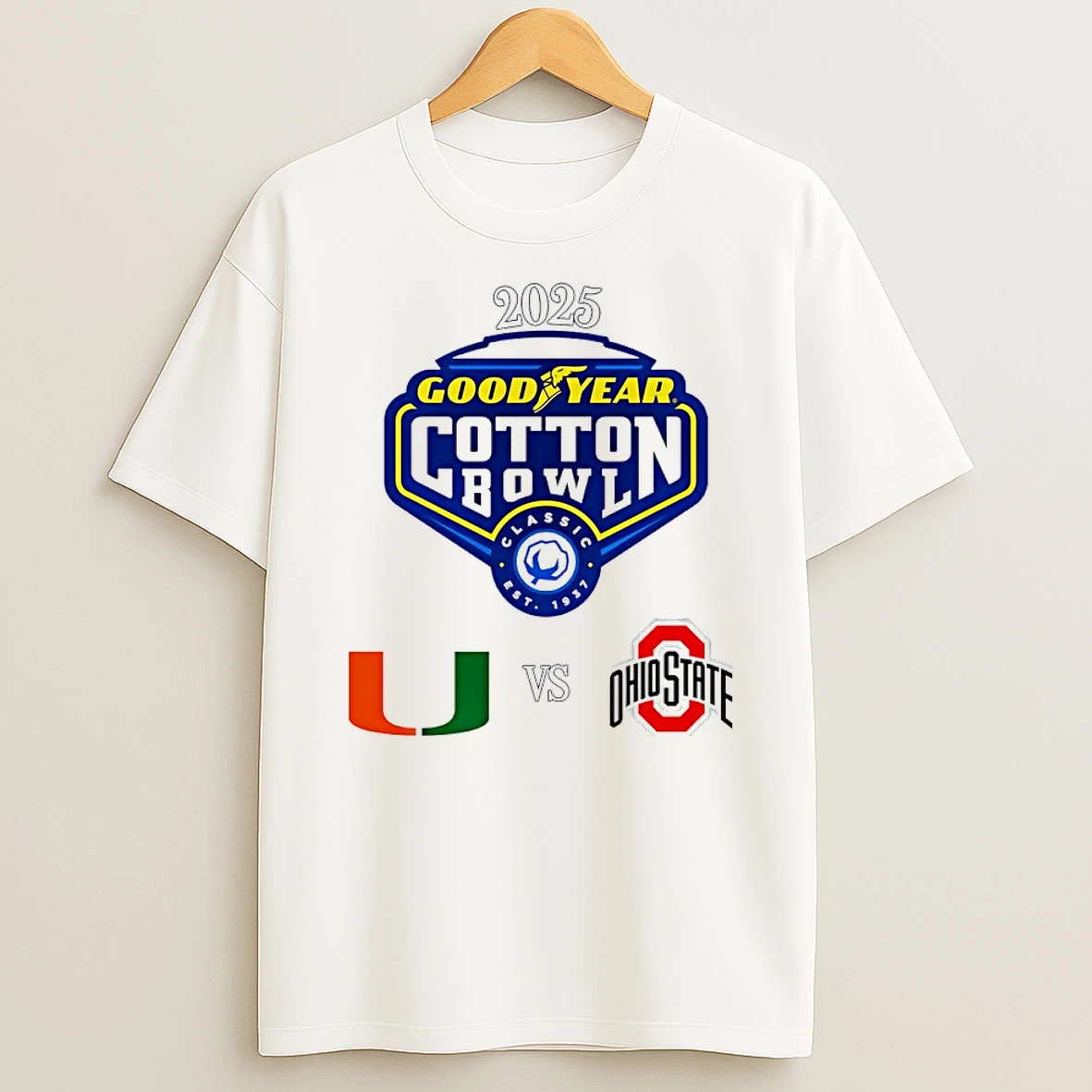 Goodyear Cotton Bowl Cfp Quarterfinals 2026 Miami Vs Ohio State Shirts