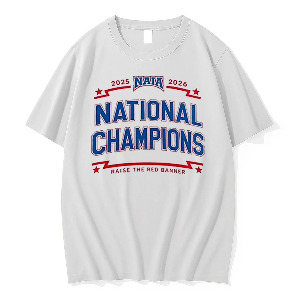 Grand View Vikings 2025 26 Naia National Champions Raise The Red Banner Shirts