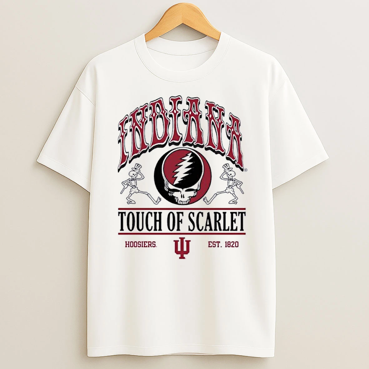 Grateful Dead X Indiana Hoosiers Football Touch Of Scarlet Shirts