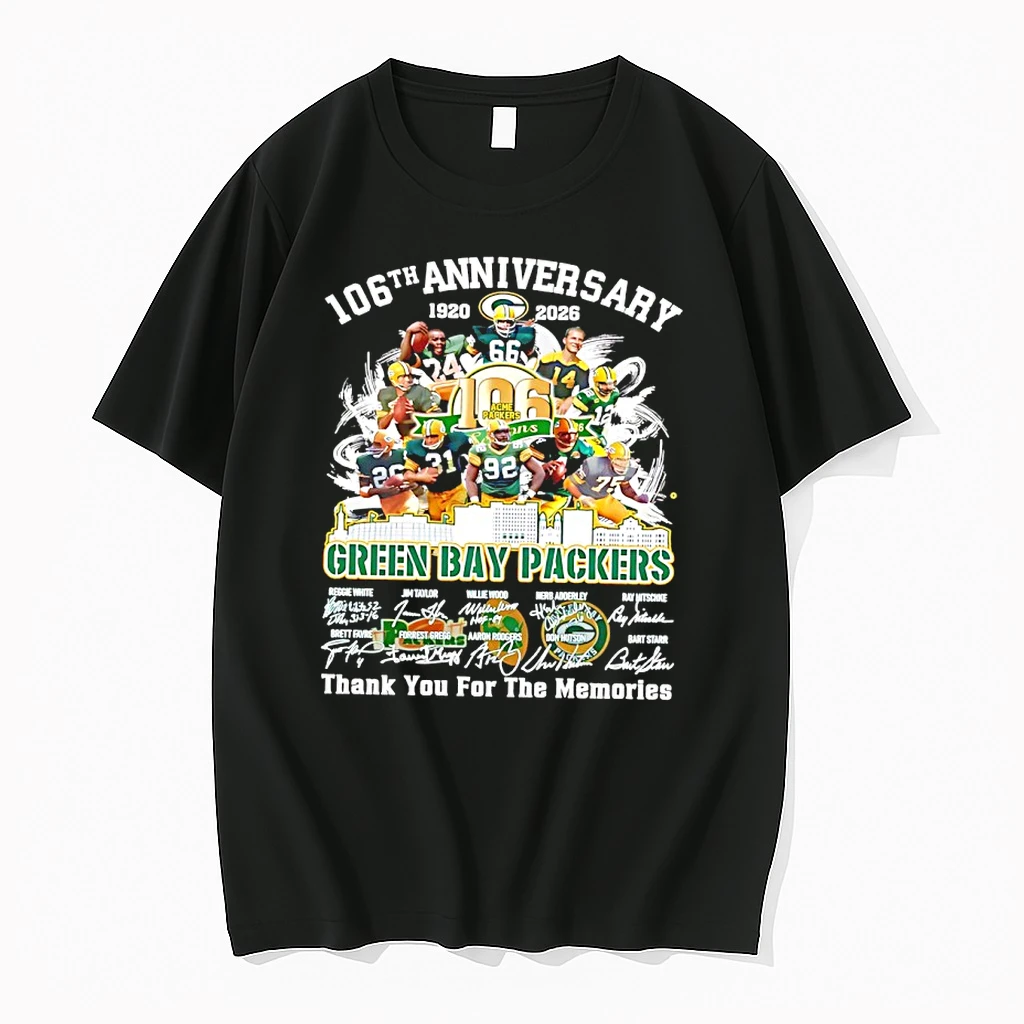 Green Bay Packers 106th Anniversary 1920 2026 Thank You For The Memories Signatures Shirts