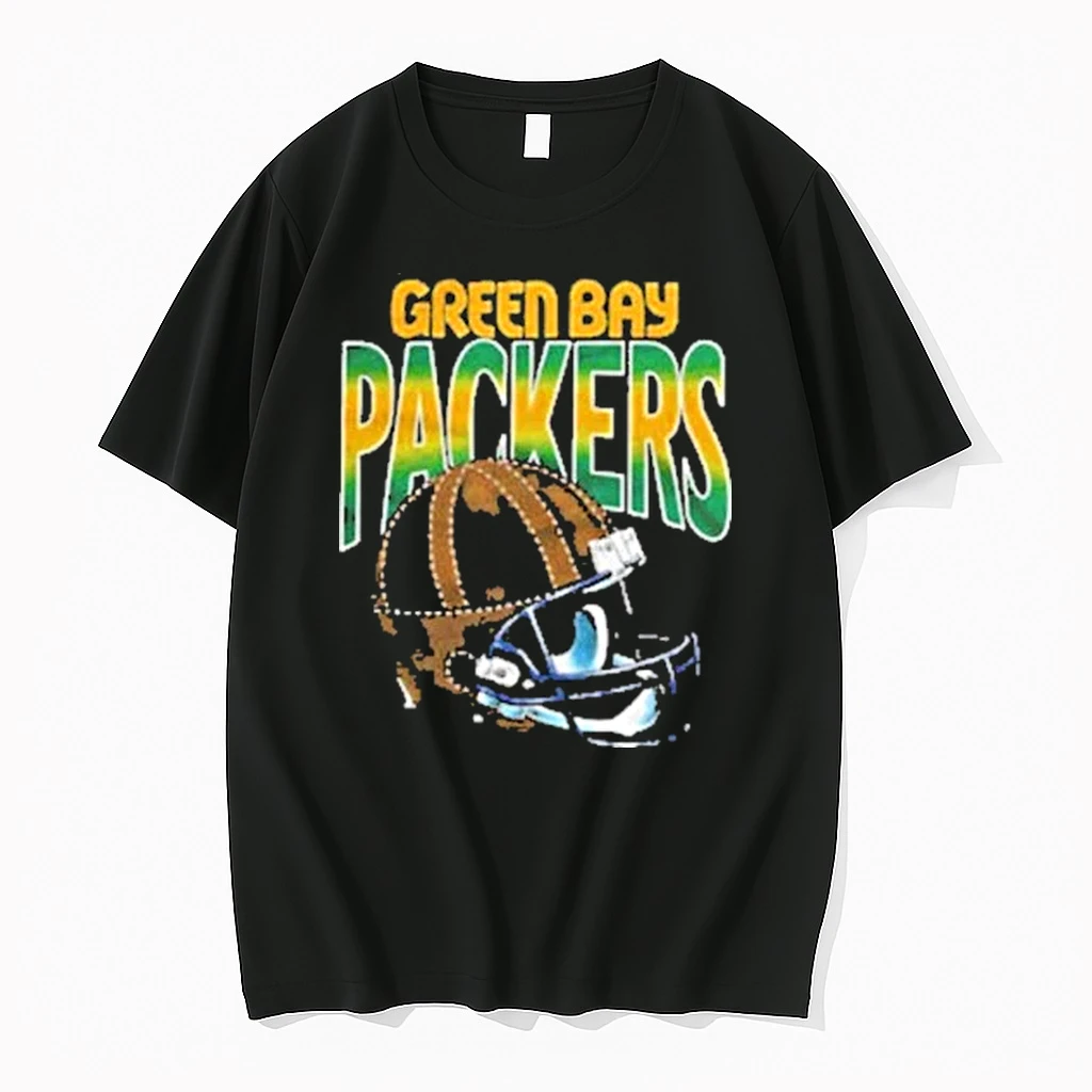Green Bay Packers Nfl Logo Gradient Helmet Football Lover Shirts