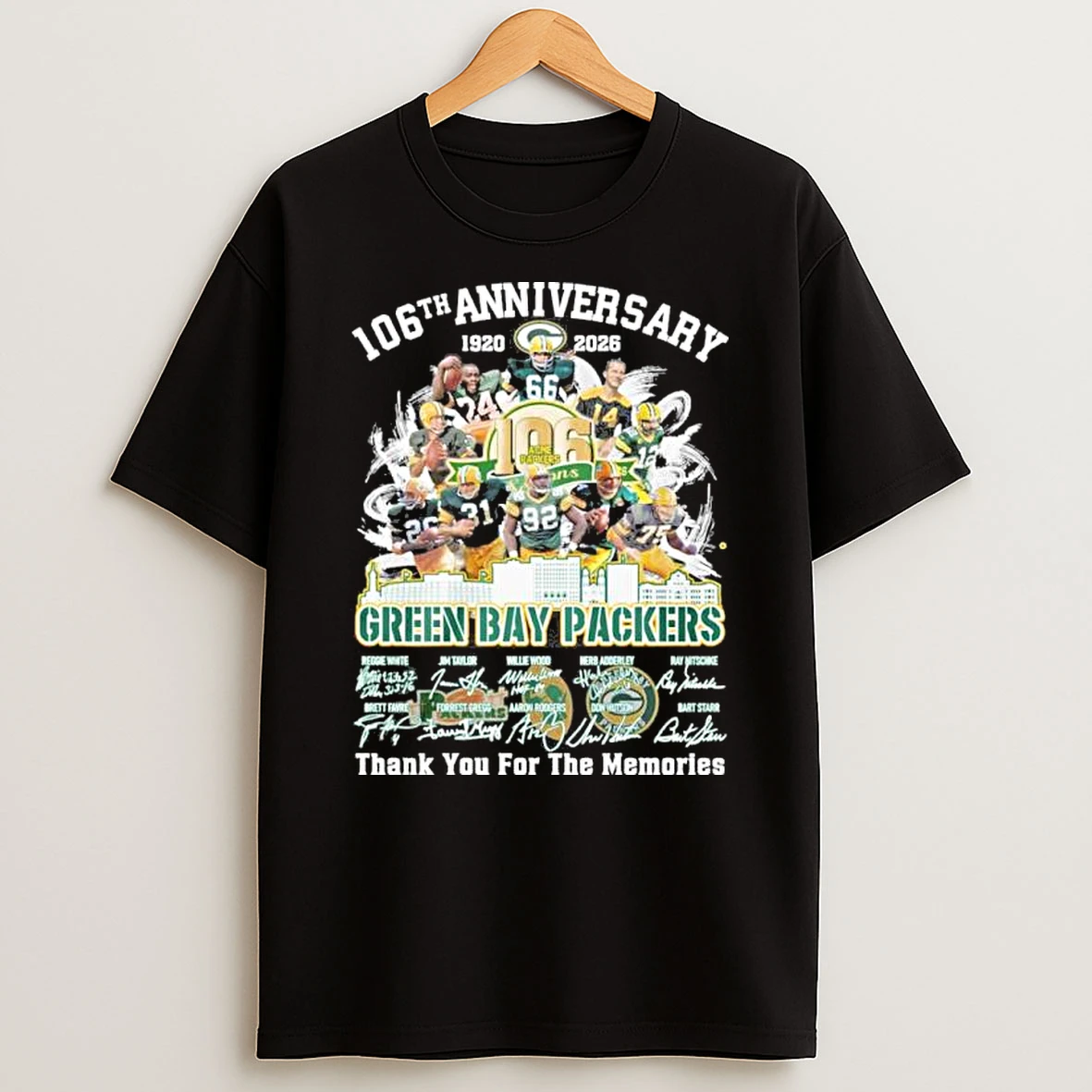 Green Bay Packers Team 106th Anniversary 1920 2026 Thank You For The Memories Shirts
