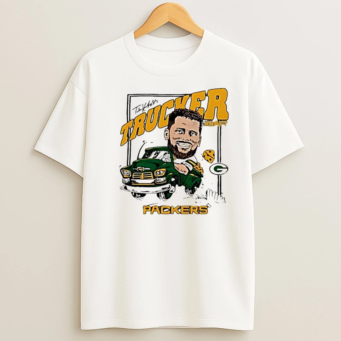 Green Bay Packers Tucker Kraft Trucker Cartoon Shirts
