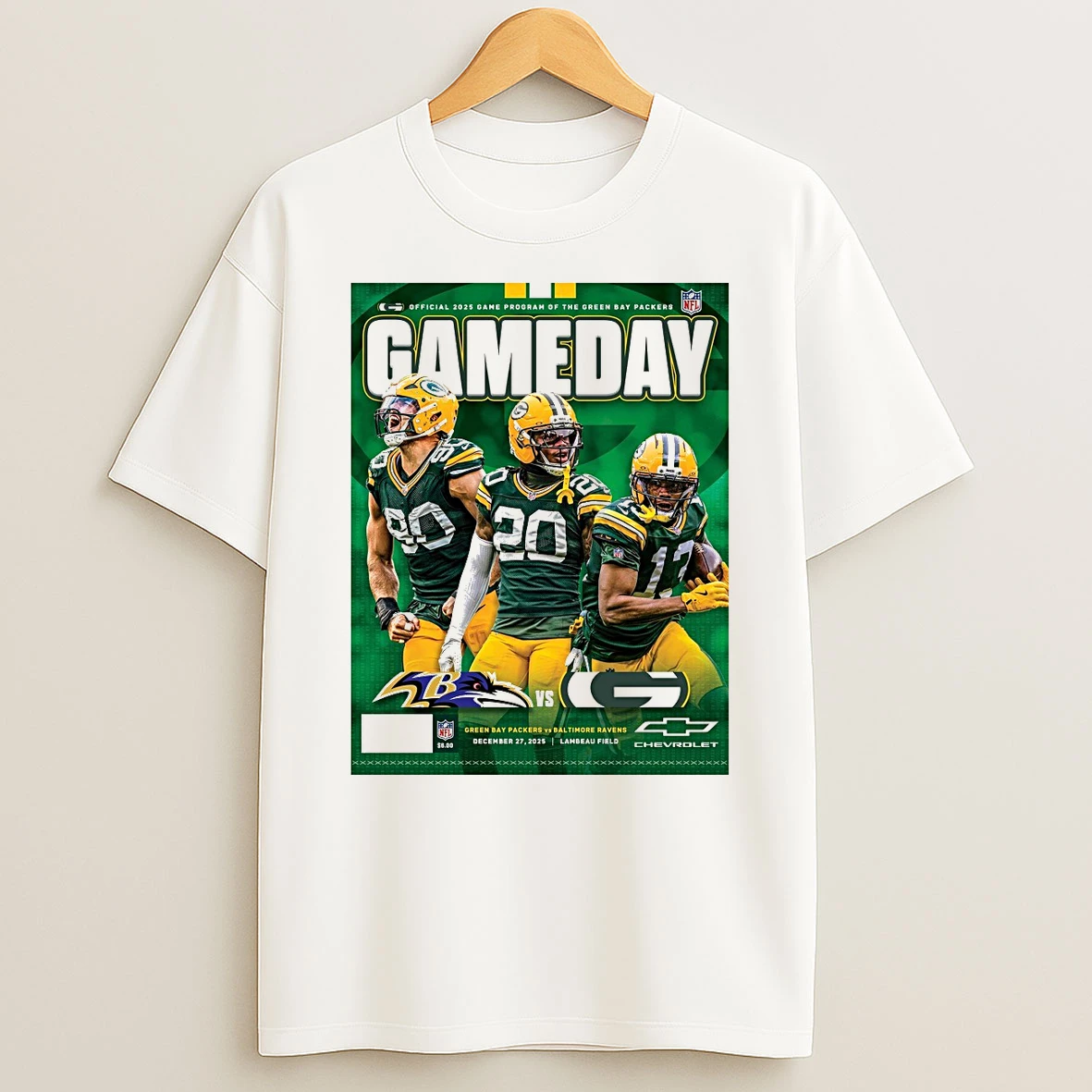 Green Bay Packers Vs Baltimore Ravens Gameday Program 2025 Lambeau Field Shirts