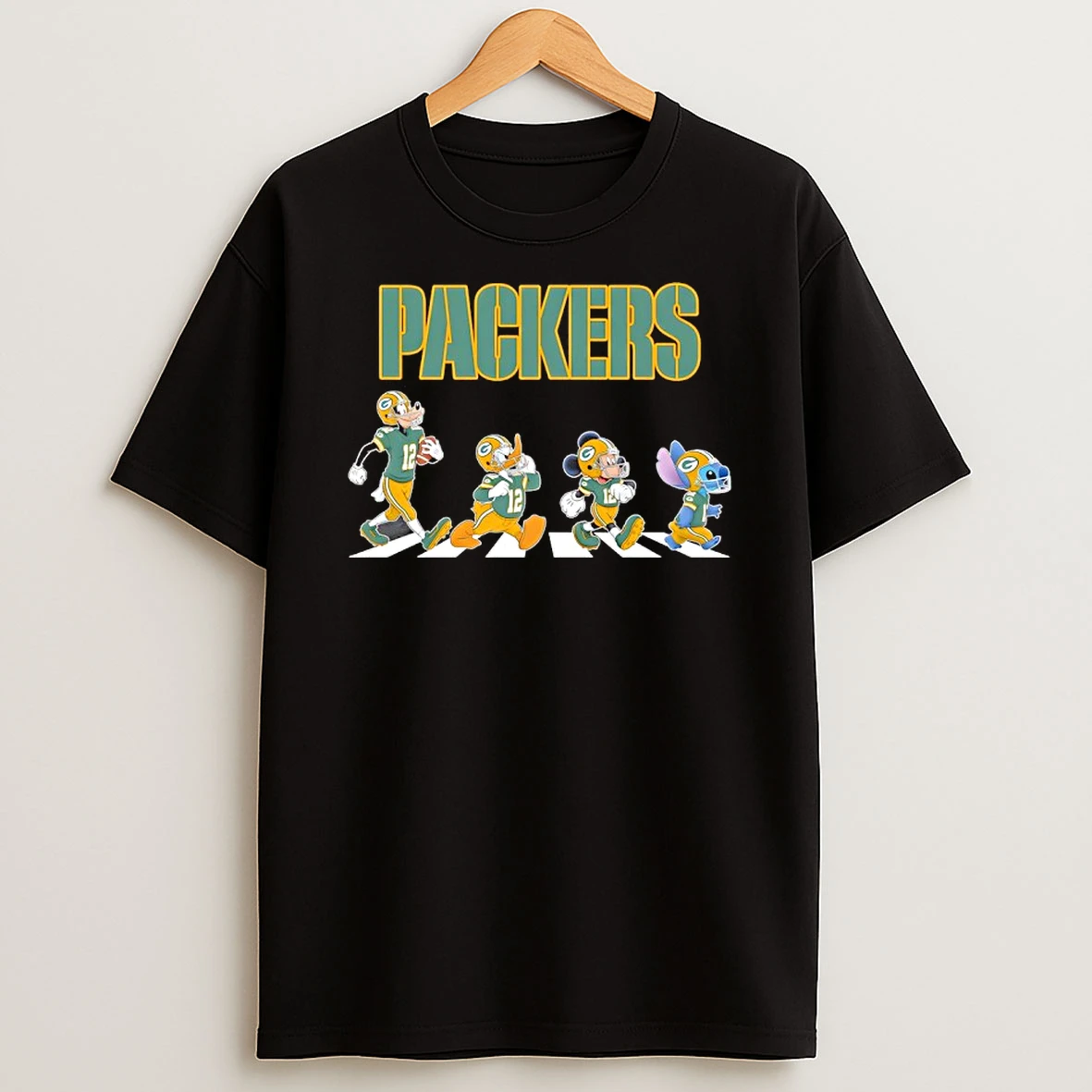 Green Bay Packers X Goofy X Donald Duck X Mickey Mouse X Stitch Abbey Road Shirts