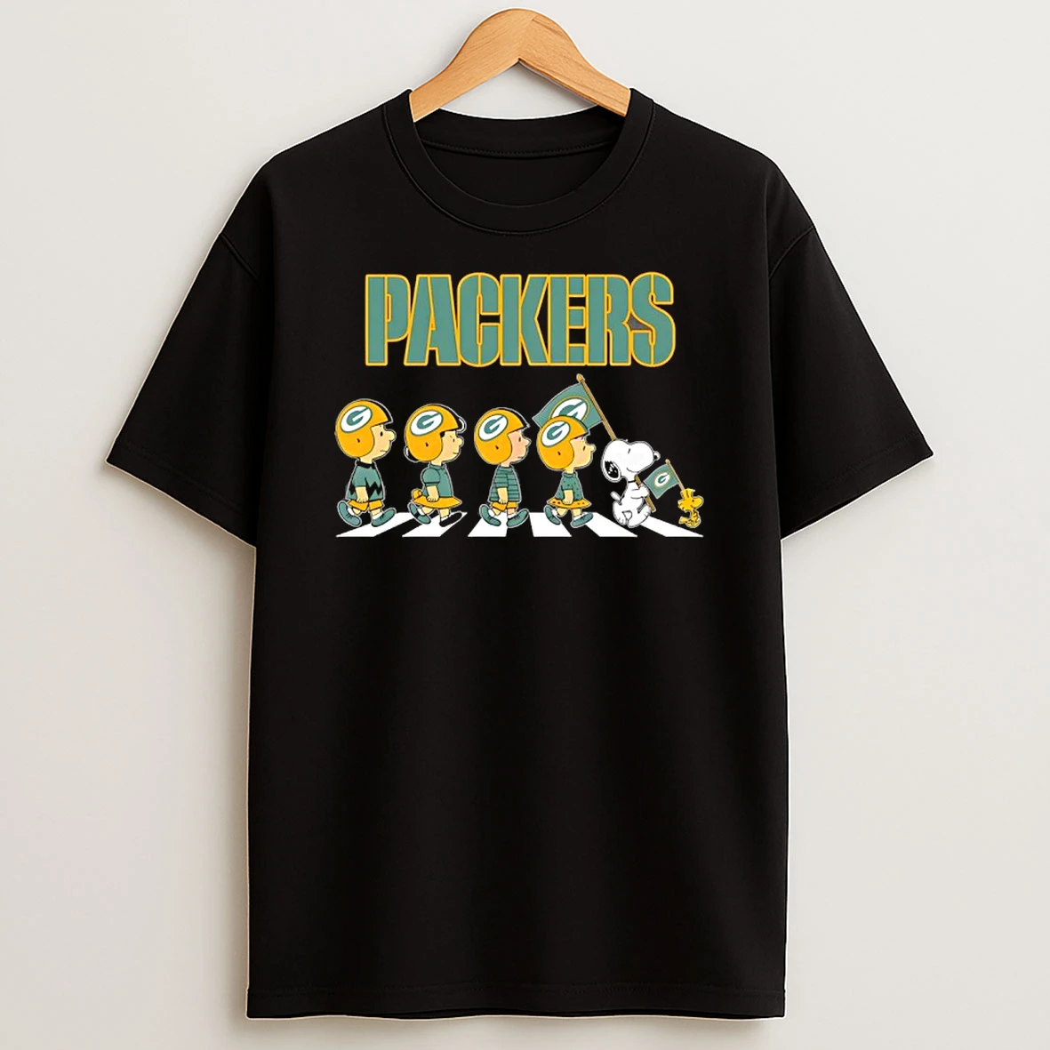 Green Bay Packers X Peanuts Snoopy Abbey Road Shirts