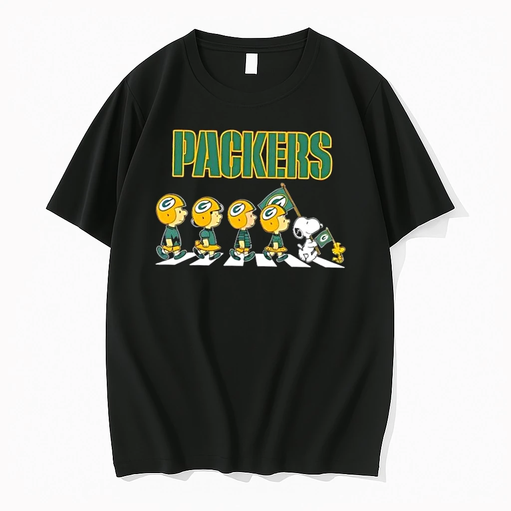 Green Bay Packers X Peanuts Snoopy And Friends Abbey Road Shirts