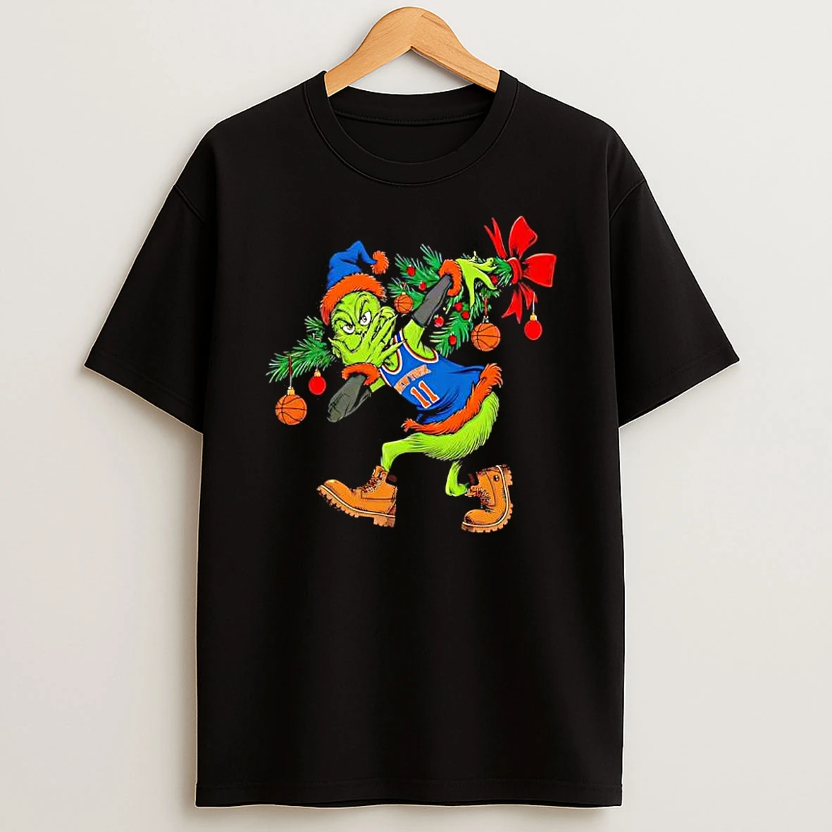 Grinch Big Knick Energy New York Holiday Heist Kids Shirts