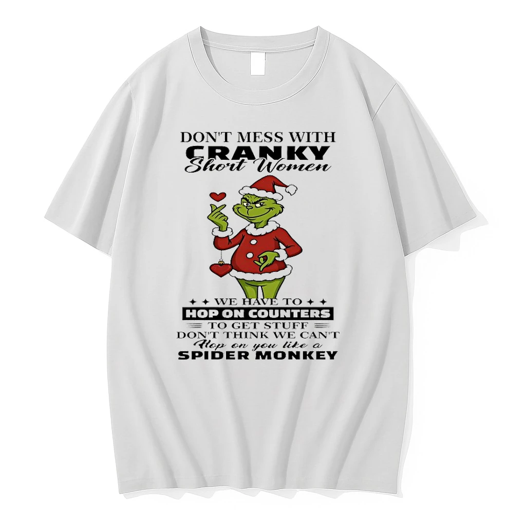 Grinch Dont Mess With Cranky Short Women Chirstmas 2025 Shirts