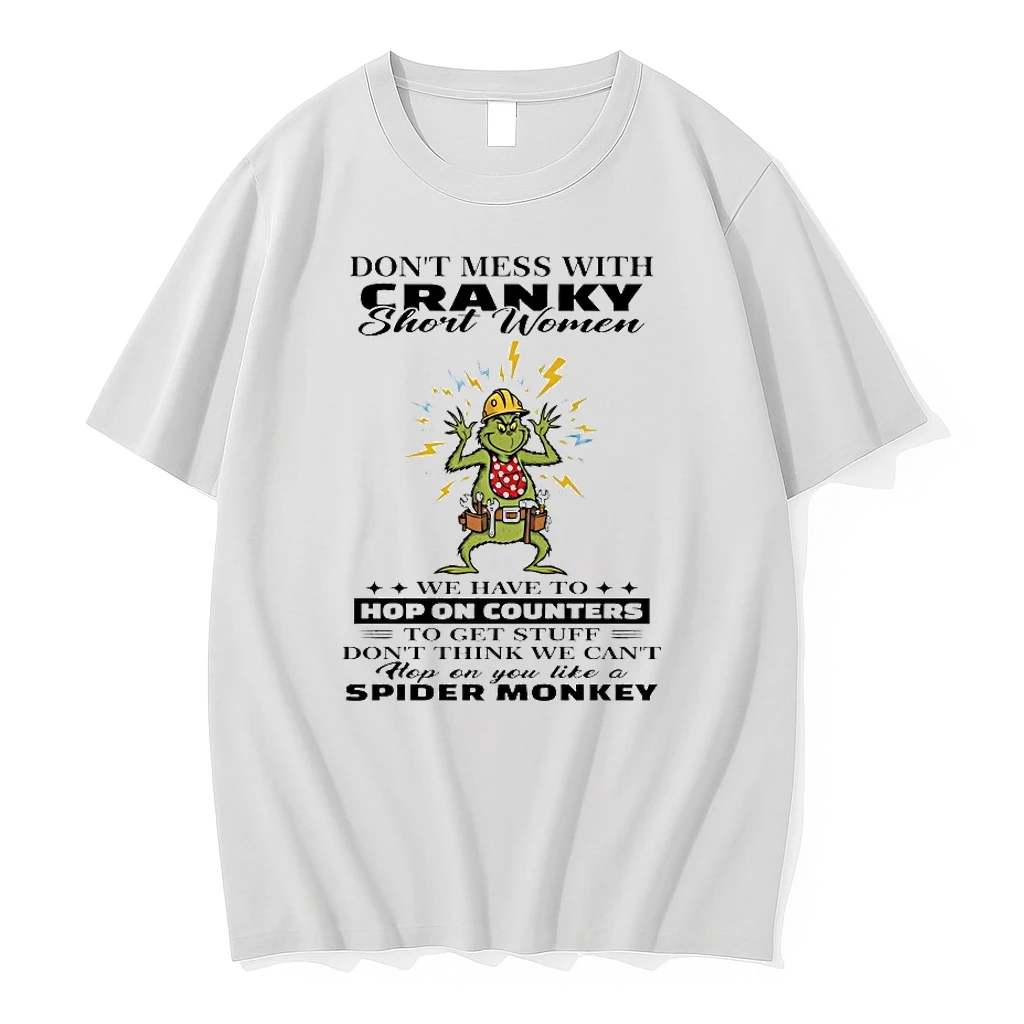 Grinch Dont Mess With Cranky Short Women Christmas 2025 Shirts