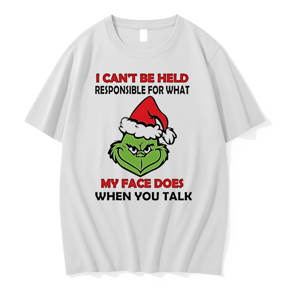 Grinch I Cant Be Held Responsible For What My Face Does When You Talk Christmas 2025 Shirts