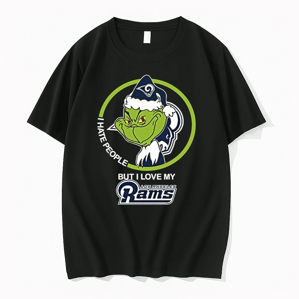 Grinch I Hate People But I Love My Los Angeles Rams Christmas 2025 Shirts