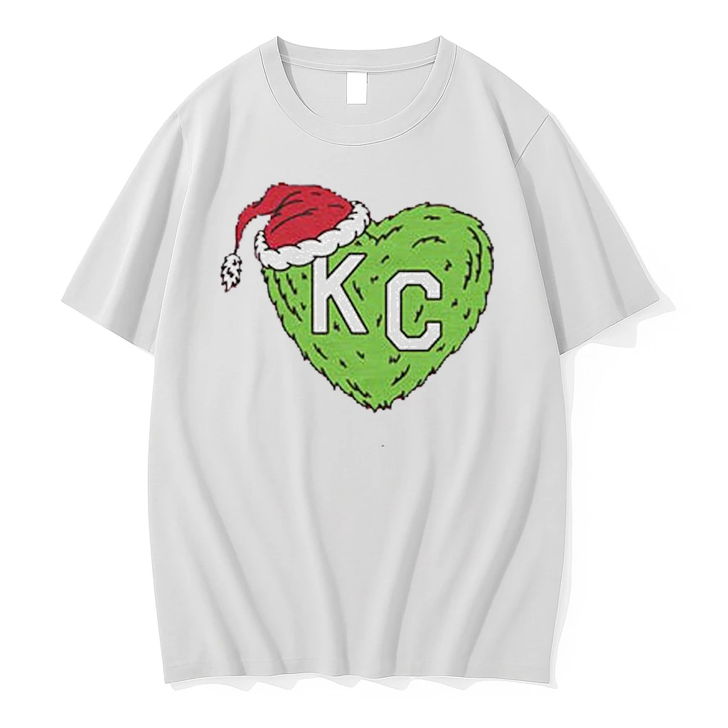 Grinch Kc Heart Christmas Shirts