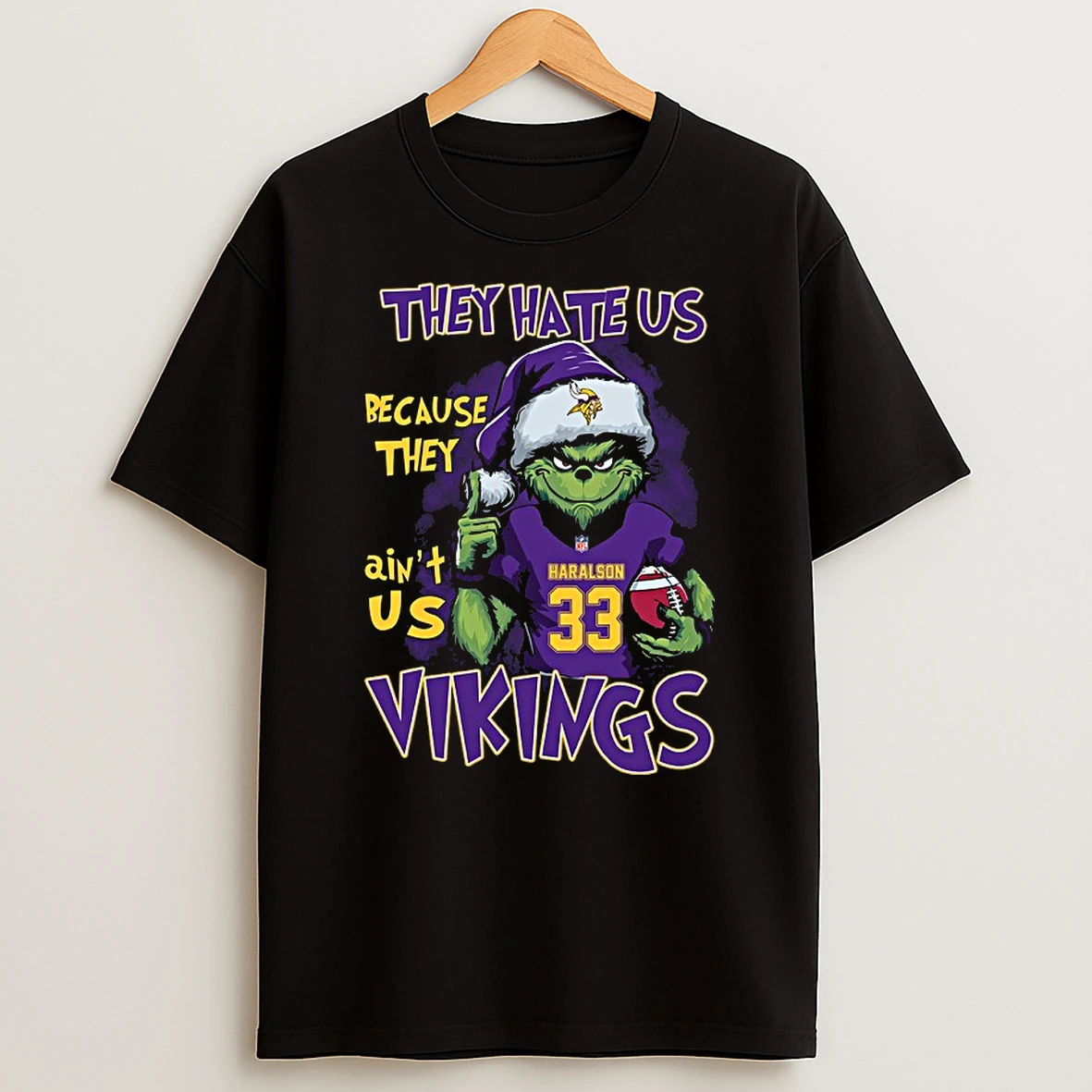 Grinch Minnesota Vikings They Hate Us Because They Aint Us Christmas 2025 Shirts
