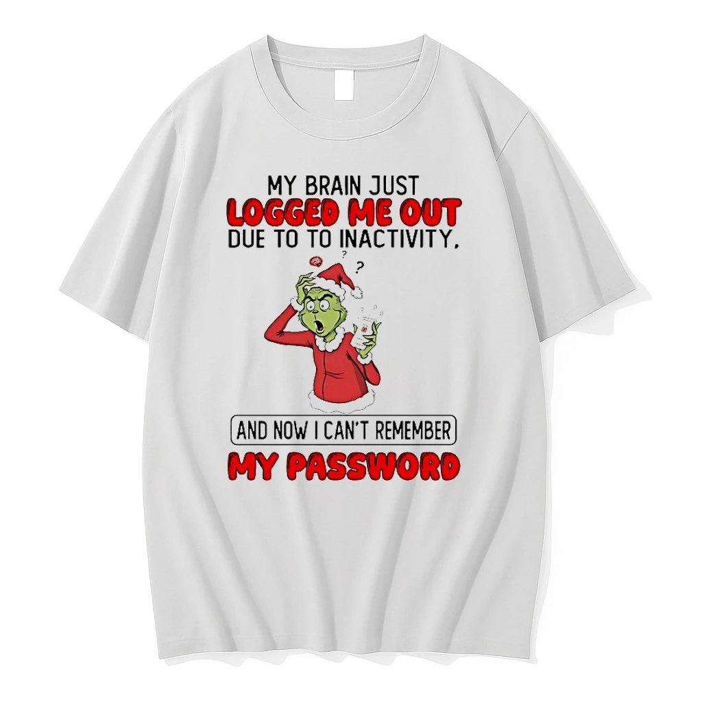 Grinch My Brain Just Logged Me Out Due To To Inactivity Christmas 2025 Shirts