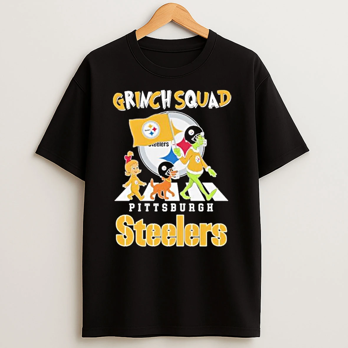Grinch Squad Pittsburgh Steelers Abbey Road Shirts
