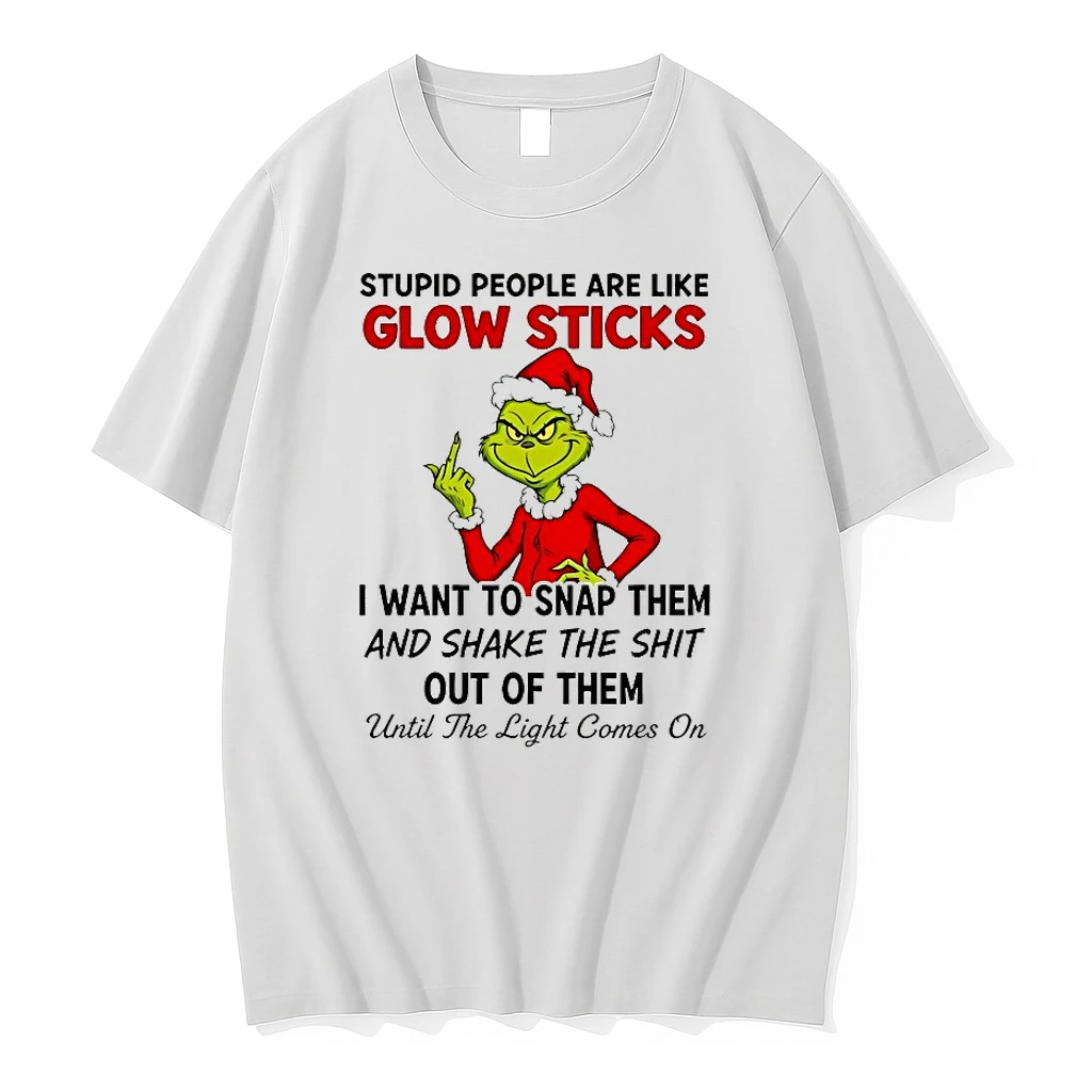 Grinch Stupid People Are Like Glow Sticks Christmas 2025 Shirts