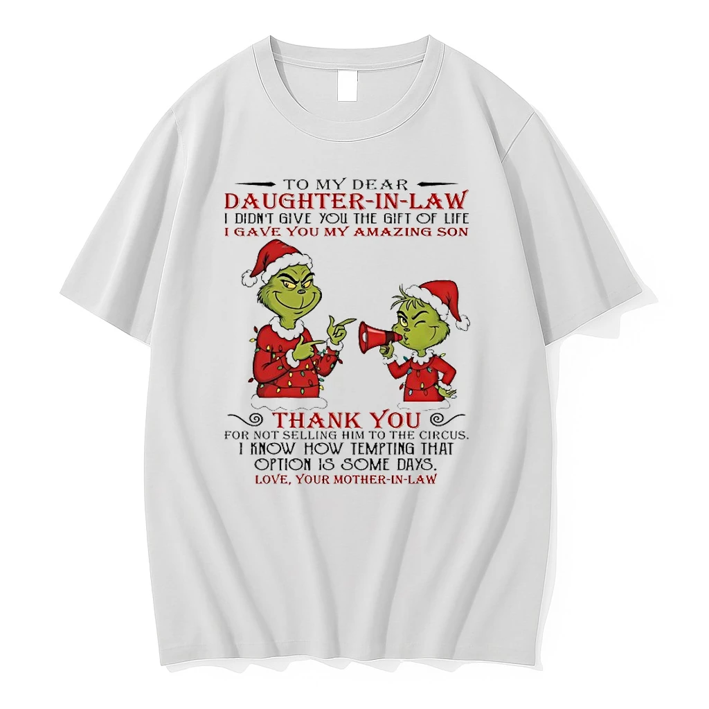 Grinch To My Dear Daughter In Law Idiontgive Chirstmas 2025 Shirts