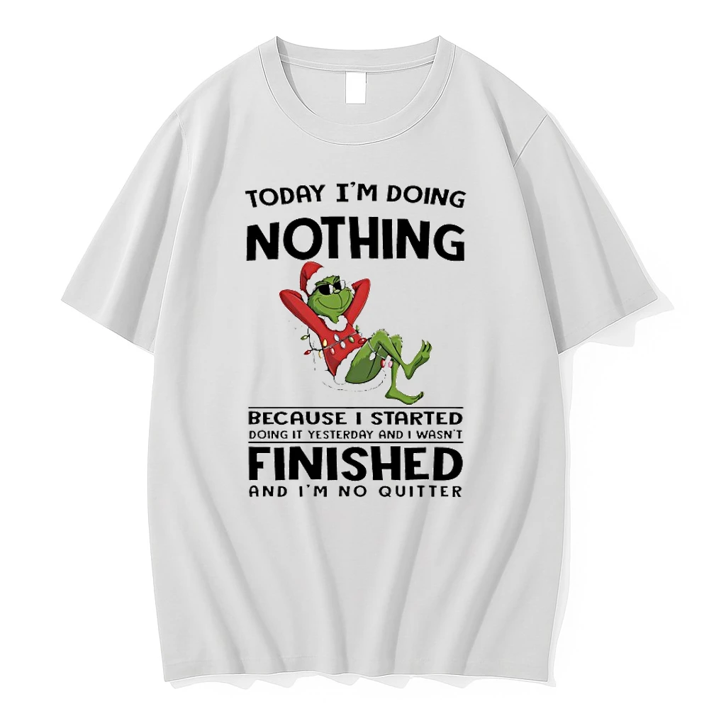Grinch Today Im Doing Nothing Because I Started Doing It Yesterday Christmas 2025 Shirts