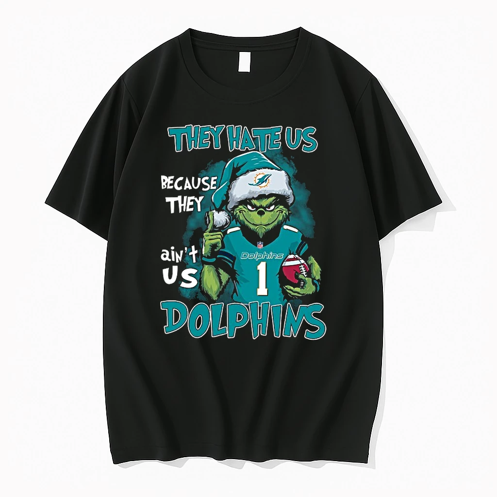 Grinch Tua Tagovailoa They Hate Us Because They Aint Us Dolphins Christmas 2025 Shirts
