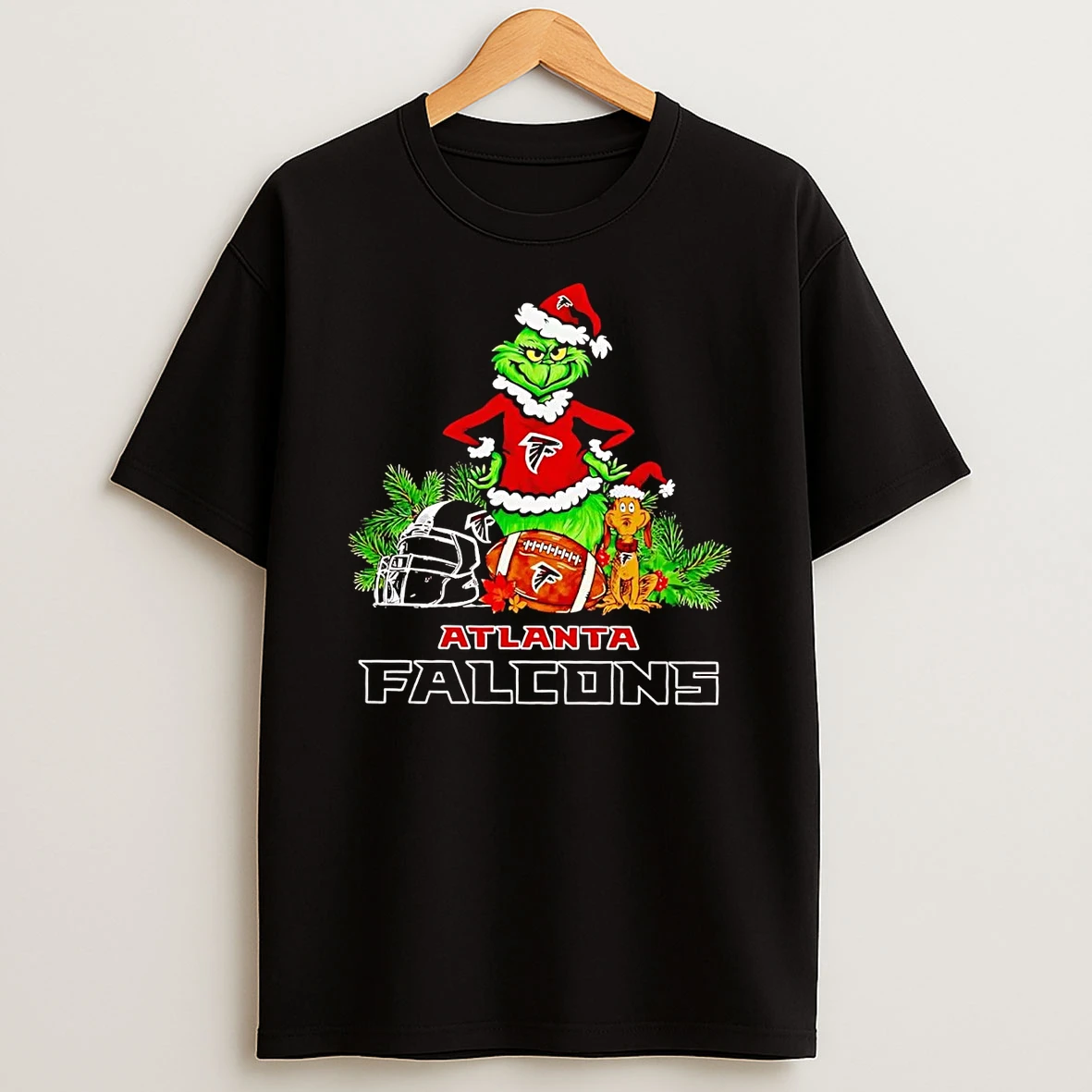 Grinch And Max Dog Atlanta Falcons Christmas Shirts