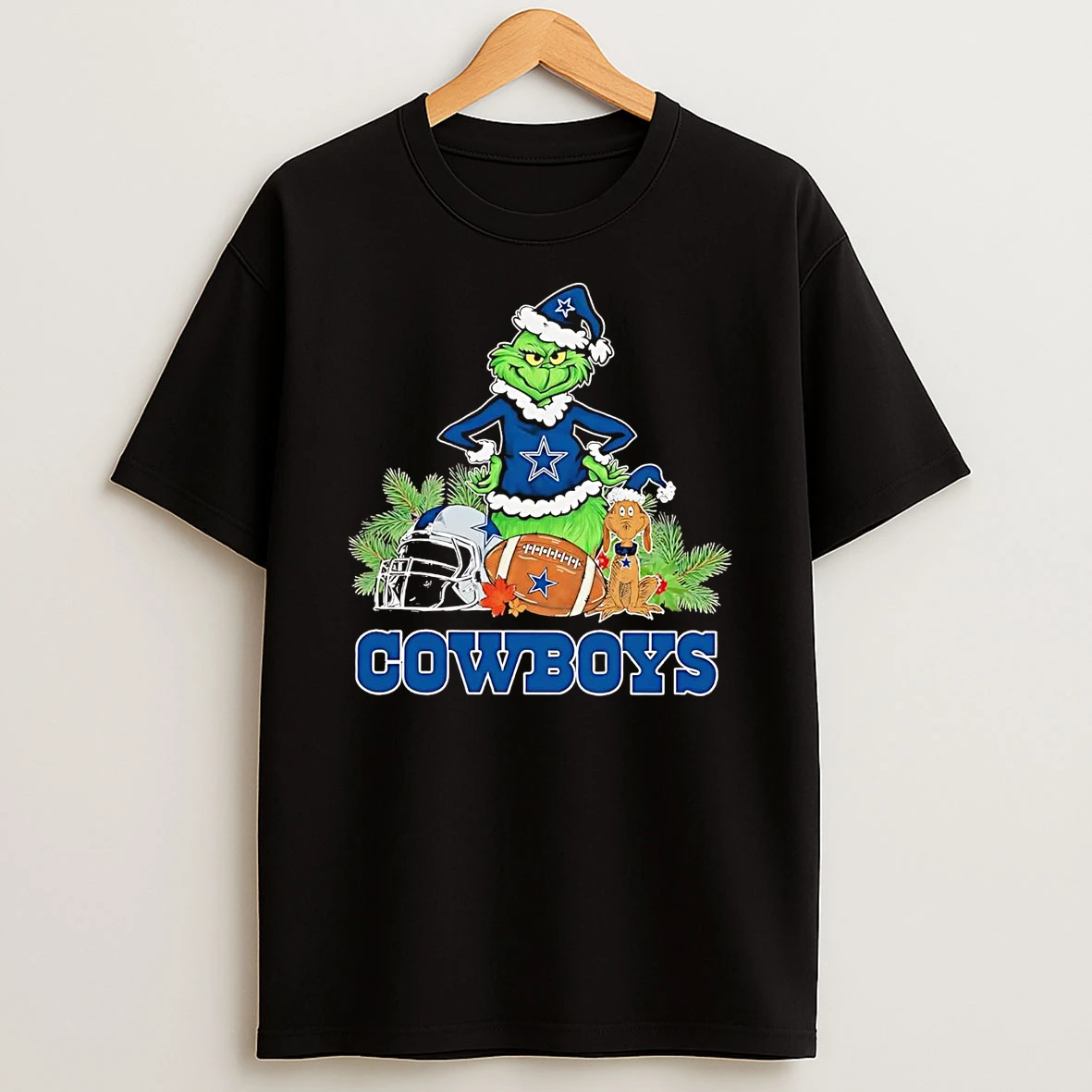 Grinch And Max Dog Dallas Cowboys Christmas Shirts