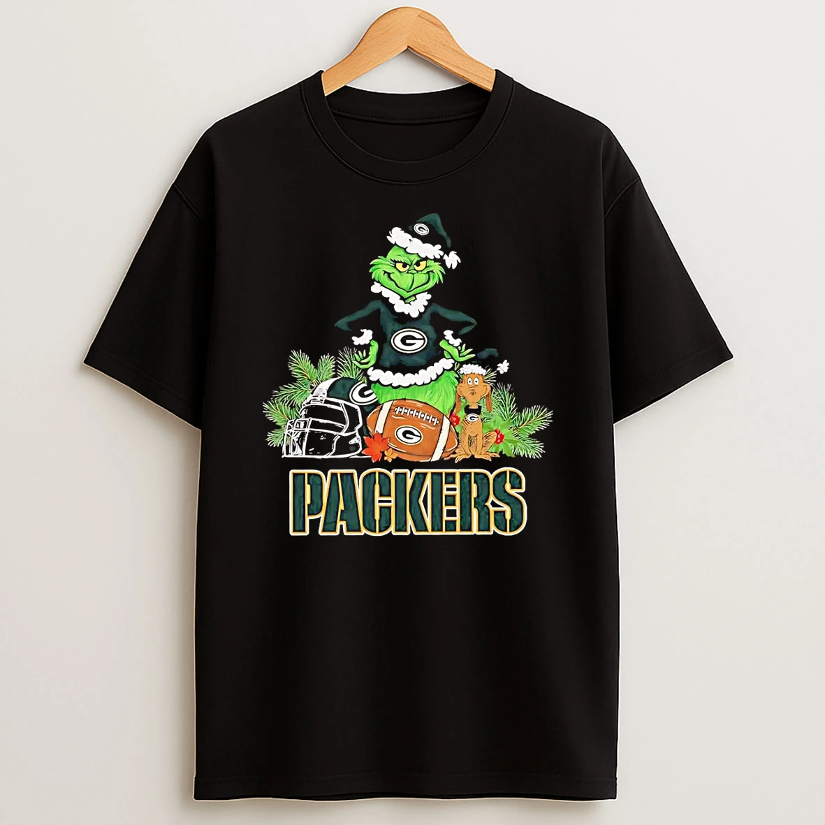 Grinch And Max Dog Green Bay Packers Christmas Shirts