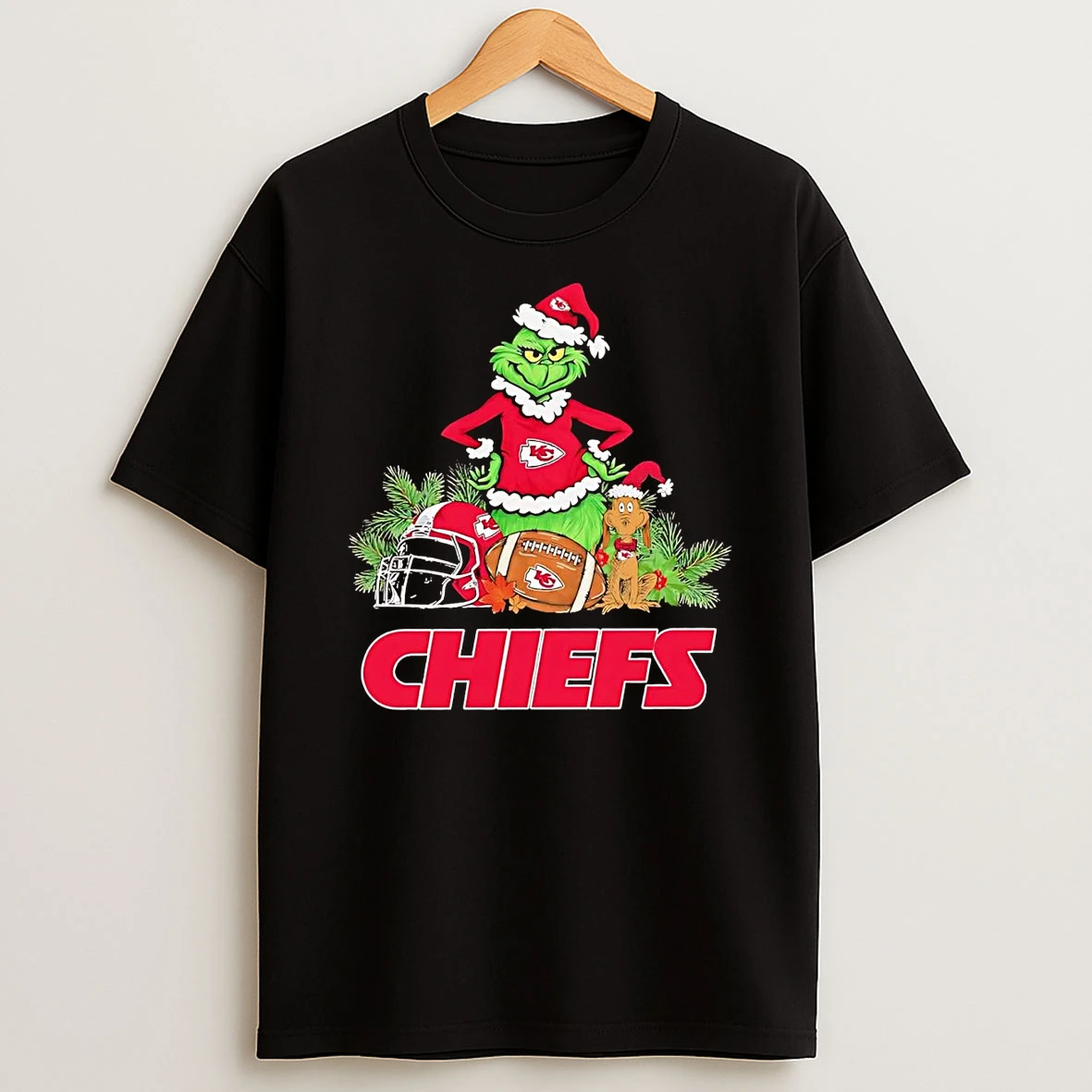 Grinch And Max Dog Kansas City Chiefs Christmas Shirts