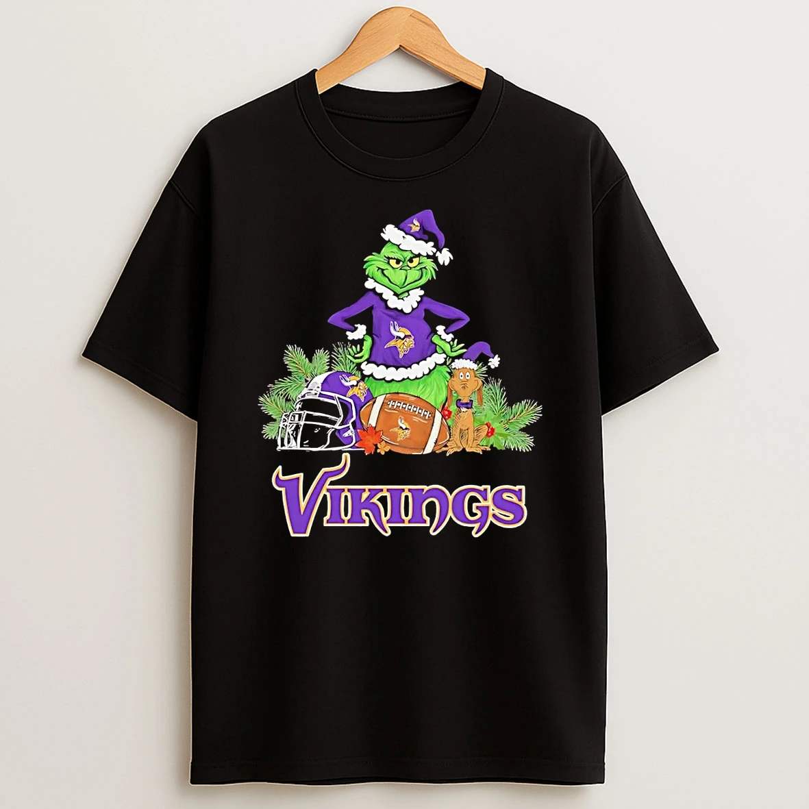 Grinch And Max Dog Minnesota Vikings Christmas Shirts