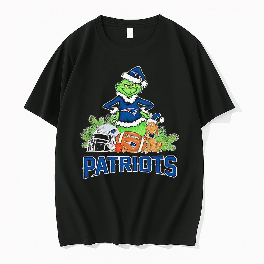 Grinch And Max Dog New England Patriots Christmas Shirts