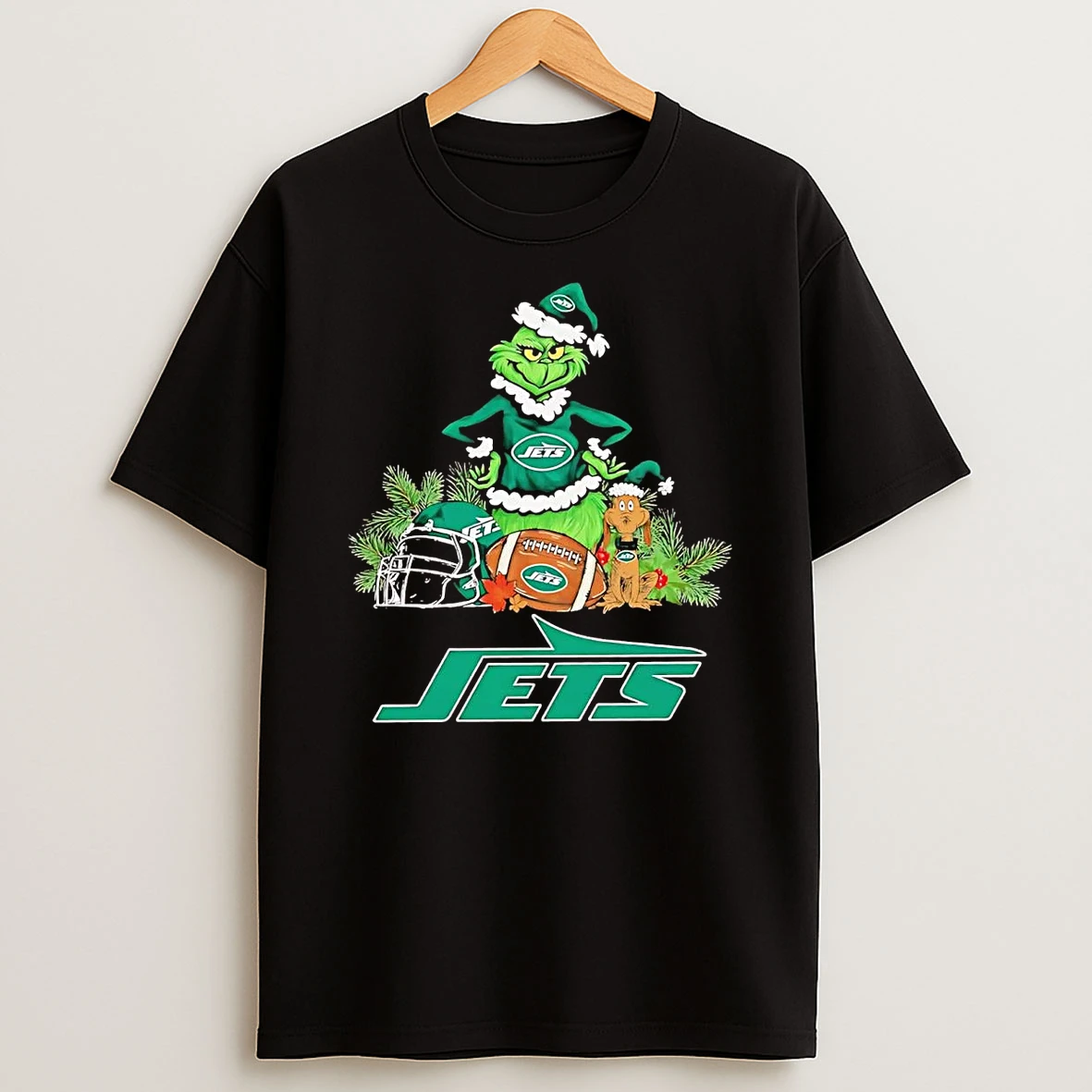 Grinch And Max Dog New York Jets Christmas Shirts