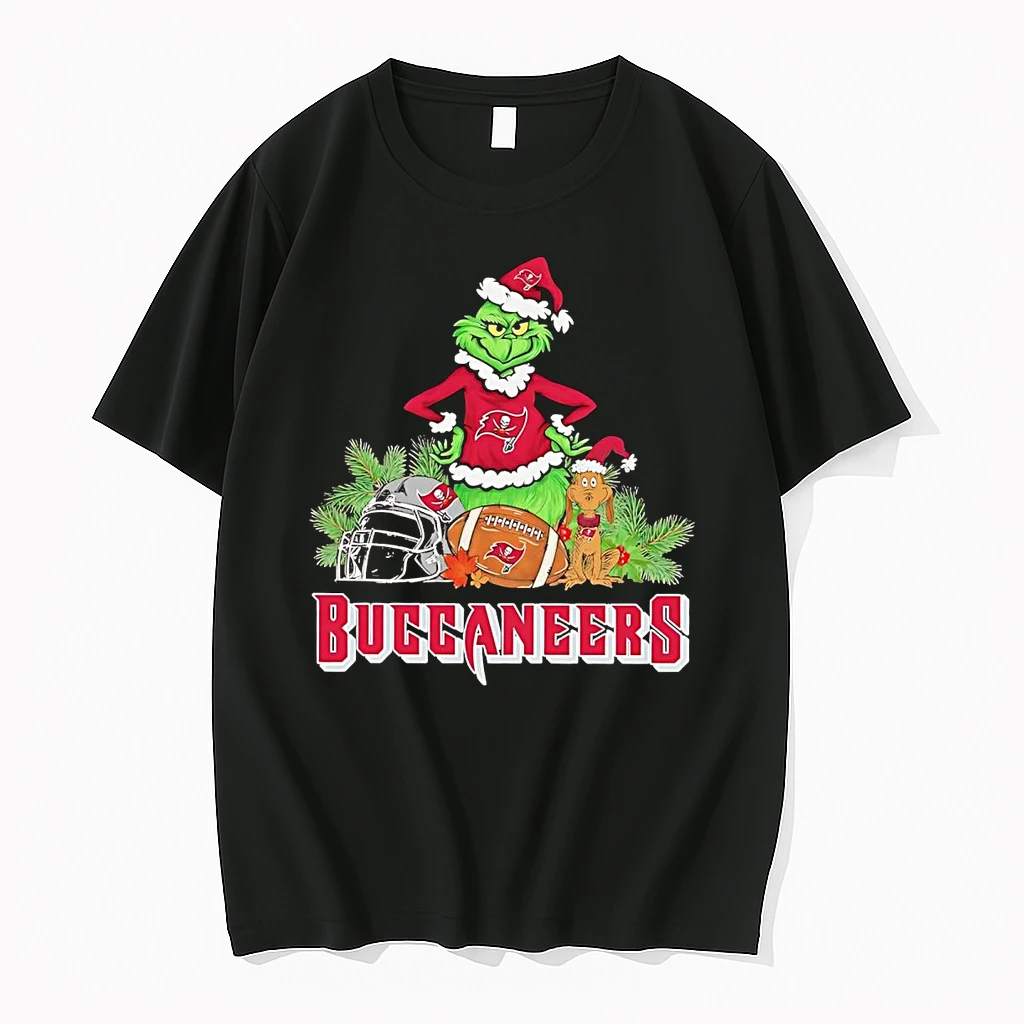 Grinch And Max Dog Tampa Bay Buccaneers Christmas Shirts
