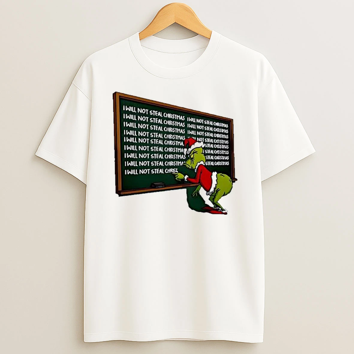 Grinch Copied Punishment I Will Not Steal Christmas Shirts