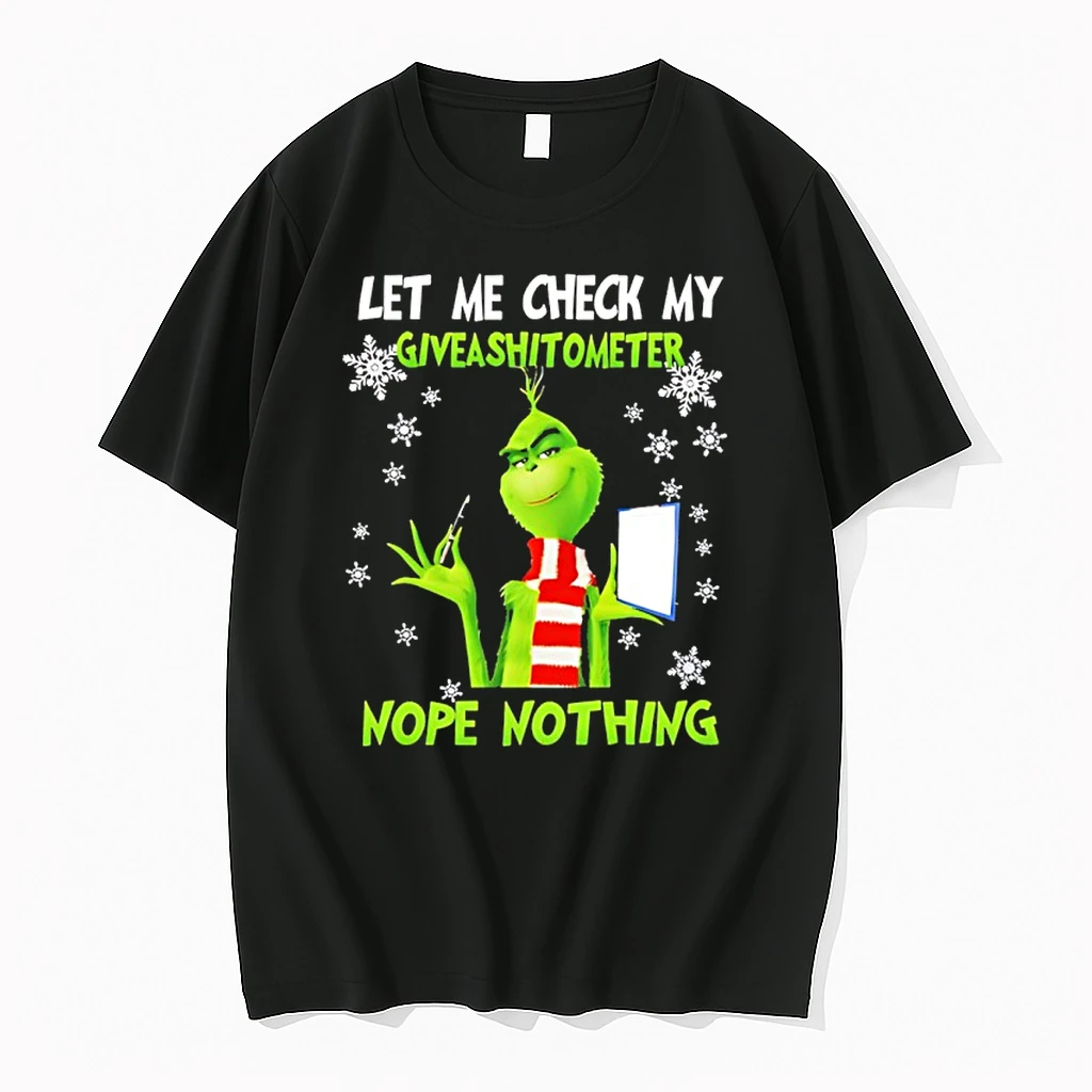 Grinch Let Me Check My Giveashitometer Nope Nothing Christmas Shirts