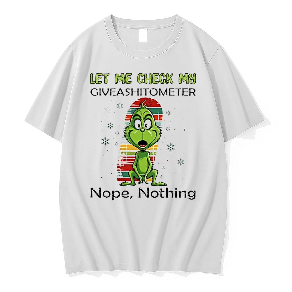 Grinch Let Me Check My Giveshitometer Nope Nothing Christmas 2025 Shirts