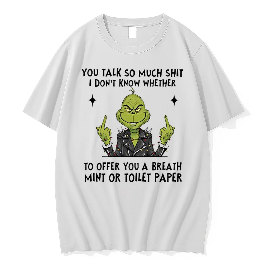 Grinch Middle Finger You Talk So Much Shit I Dont Know Whether Shirts