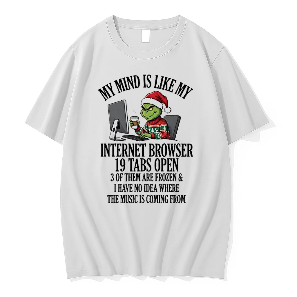 Grinch My Mind Is Like My Internet Browser 19 Tabs Open Shirts
