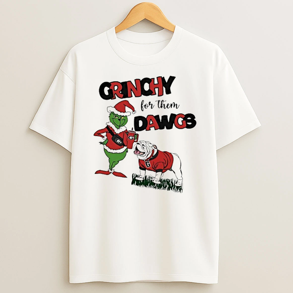 Grinchy For Them Dawgs Georgia Bulldogs Football Shirts